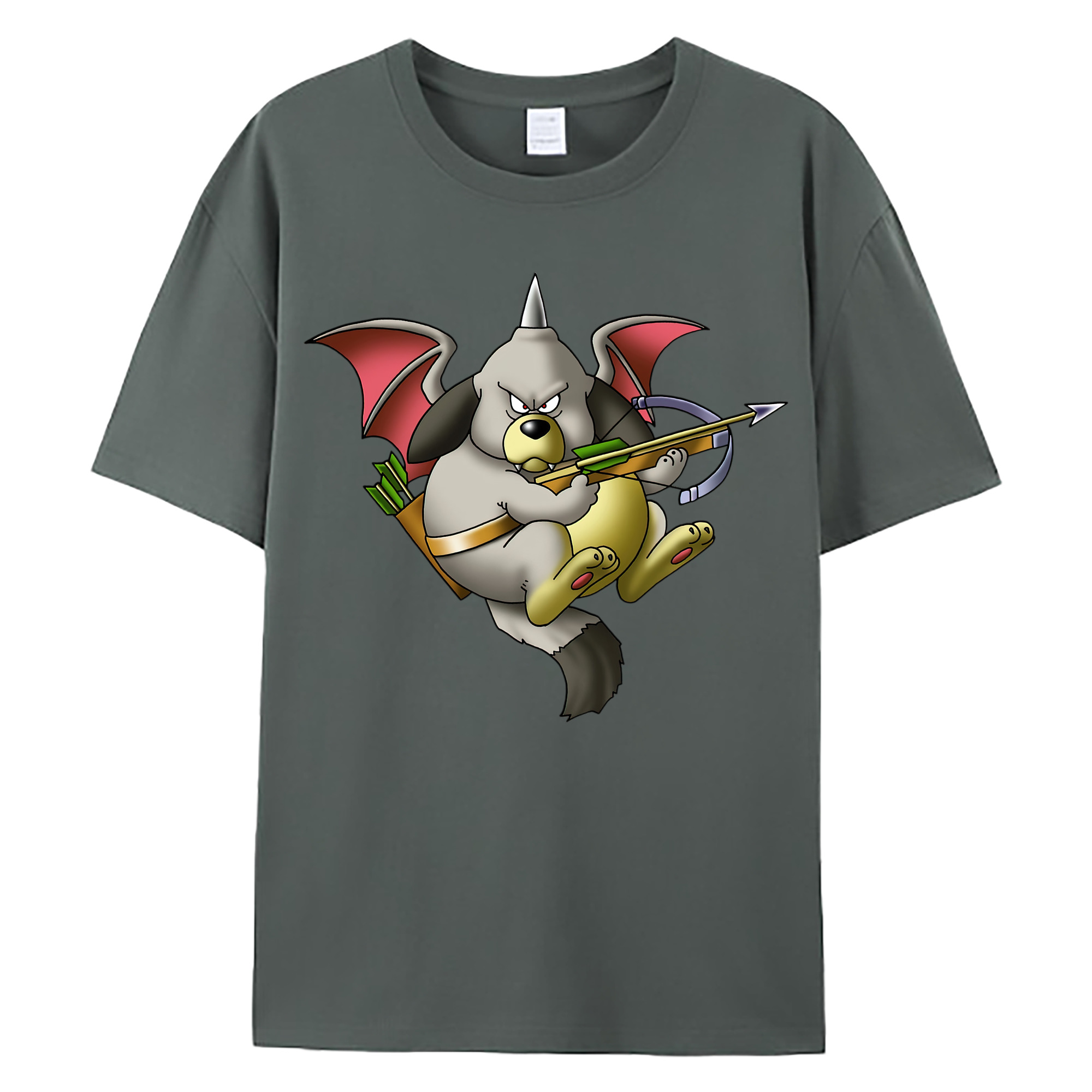 （画像用） ドラゴンクエスト Doragon Kuesuto Dragon Quest 綿100％ メンズ半袖Tシャツ｜肌触りやわらか＆通気性